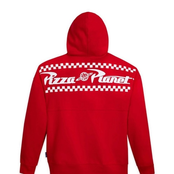 Disney Toy Story NWT Pizza Planet Red/white Spirit Jersey Zipper Hoodie Size XXL - Picture 9 of 9